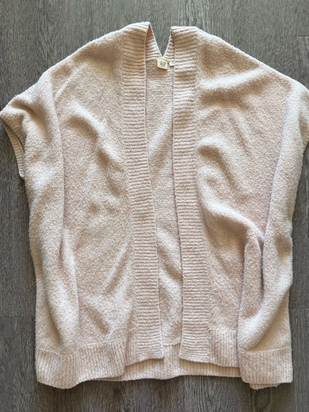 GAP Light Pink Oversized Sleeveless Cardigan